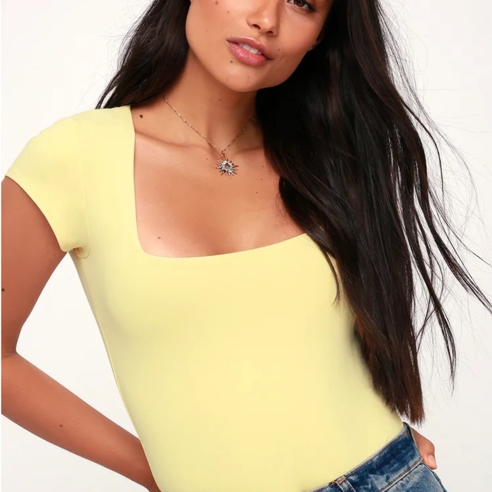 Free People Square Eyes Bodysuit